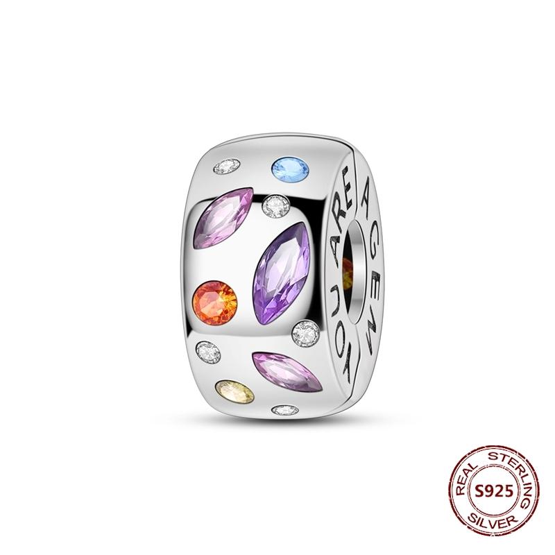 Copper Buckle Copper Charm Blue Star Moon Bead Butterfly Suitable For Original Bracelet Zircon Fine Diy Jewelry