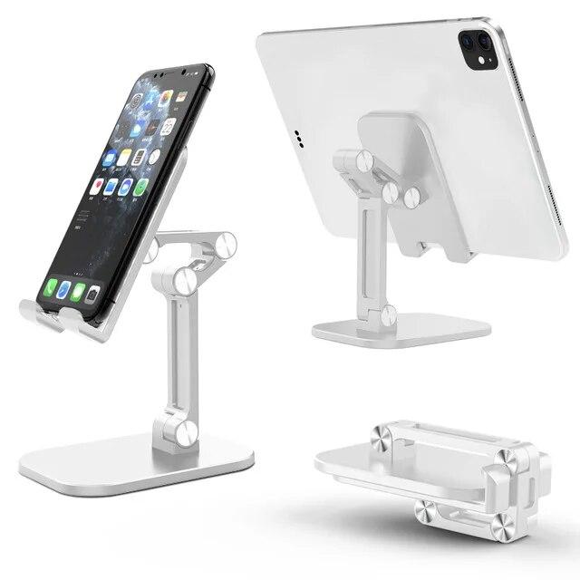 

Складной держатель для iPad из трех секций для Samsung Lenovo Xiaomi Tablet, гибкий стол, настольная регулируемая подставка белый