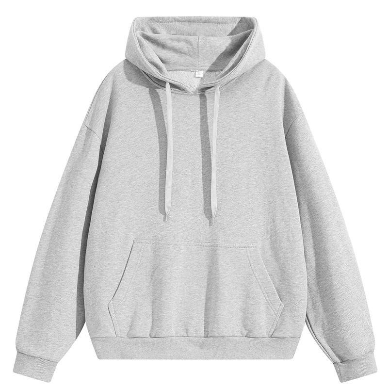Felpa con cappuccio a maniche lunghe da uomo per autunno, primavera e autunno, nuova, semplice, casual, alla moda, marca, top largo e bello