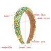 Women's Hair Band Wide Edge Headband Fabric Sponge Colorful Rice Beads Sequins Hair Accessories Party Headwear Accessories