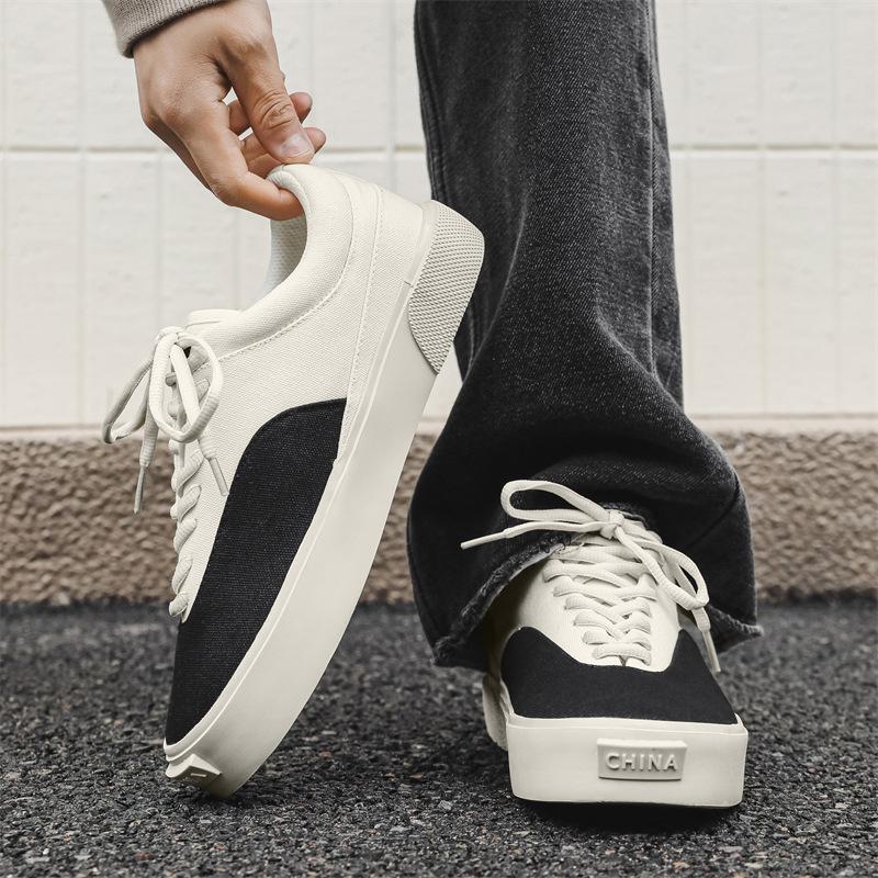 X new casual wear canvas sports thick baseplate shoes students