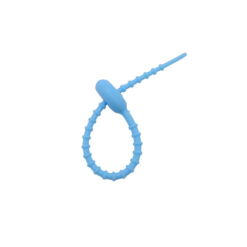 Multicolor TPR Silicone Zip Ties: Elastic Self-Locking, Reusable Cable Organizers & Keychain Pendants.