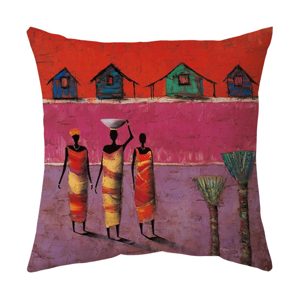 Bunte handbemalte ägyptische schwarze Autokissenhülle Sofakissen Kissen Heimkissen