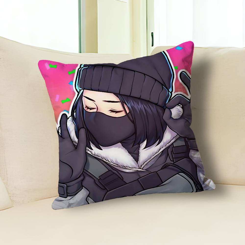Game R-RainbowsS-S Six Anime Celebrity Merchandise All-Match Printed Pillow Case Sofa Car Office Room Decoration Protector
