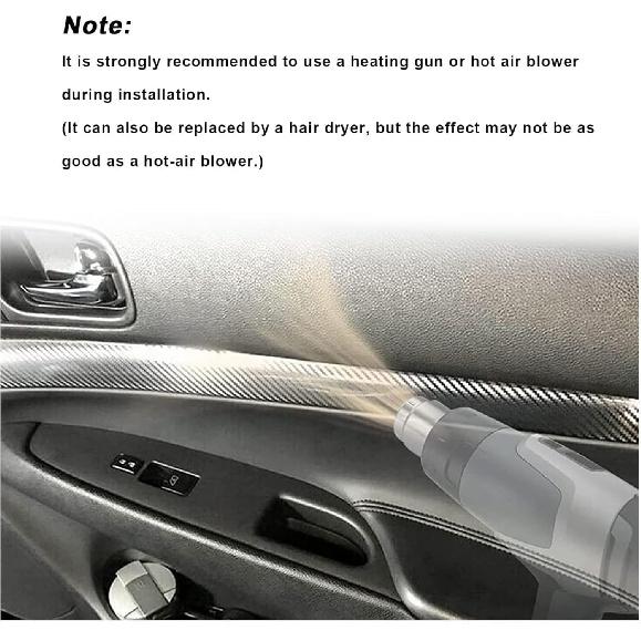 FZJDSD 3D Carbon Fiber Pattern Interior DIY Trim Decals Compatible with Infiniti G25 G37 2007 2008 2009 2010 2011 2012 2013 Available On 4 Doors