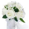 Custom European Simulated Rose Bridal Bouquet for Weddings, Photography, and Valentine's Day