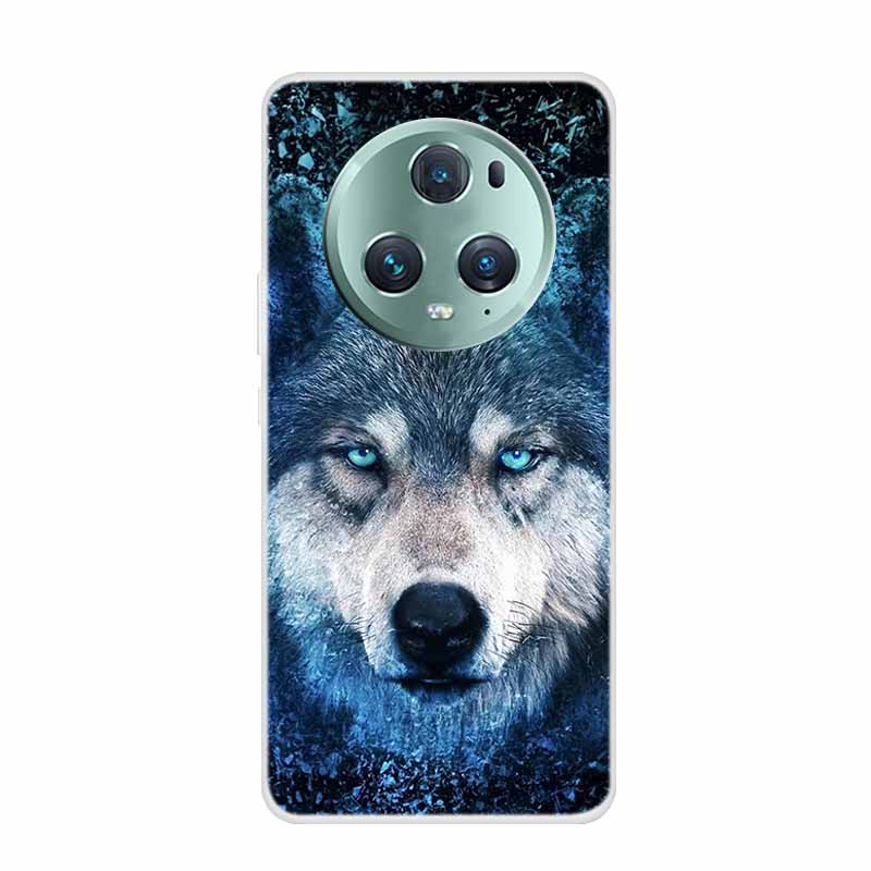 For Honor Magic 5 Pro 5G Case Wolf Lion Soft Silicone TPU Clear Covers for Honor Magic5 Lite Phone Cases Magic5 Lite 5G Fundas