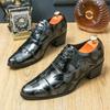 New Men's Business Dress Leather Shoes Luxury Fashion Groom Wedding Shoes Men Italian Style Loafers