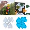 Geometric Love Heart Earring Epoxy Resin Silicone Mold Luggage Bag Tags Casting Molds with Hole for DIY Crafts Making