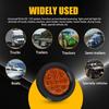 4pc 2.5 Inch DOT Round Amber LED Trailer Marker Lights with Grommet for Truck EV