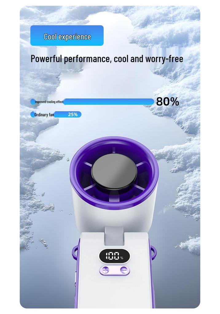 Rechargeable High-Speed Portable Folding Mini Fan with Large Capacity