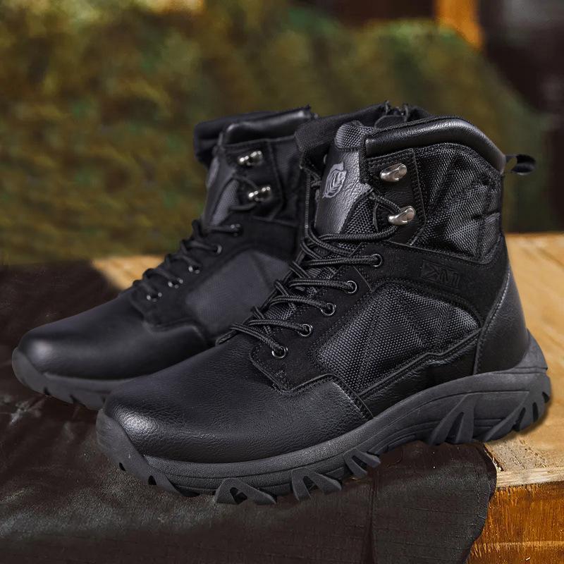 

Импортная торговля, новые походные ботинки для мужчин, большие размеры, дышащая обувь для кемпинга, походов по пустыне, бездорожью, военные ботинки 47 чёрный