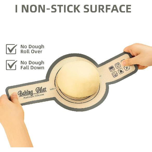 Silicone Bread Sling for Dutch Oven Baking, 2 PCS Easy Clean and Reble Sourdough Silicone Baking Mat with Long Handles, Non Stick, Easy to Transfer