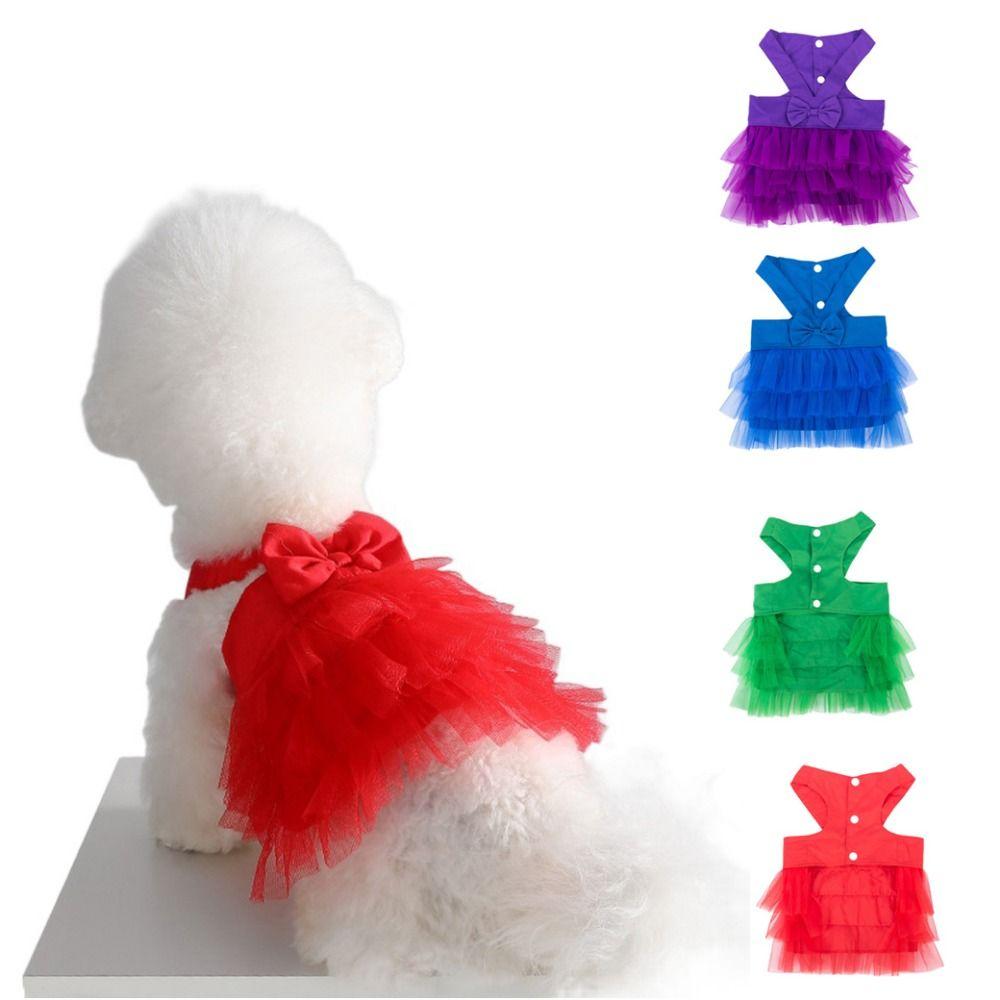 Breathable Dog Princess Dress Soft Pet Dress Lovely Dog Lace Dress  for Small Dogs Cat