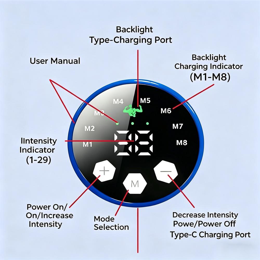 Smart Massage Device EMS Muscle Massager Stimulator for Arm Leg Electric Trainer USB Recharge Slimming Shaping Massager Weight Loss Fitness