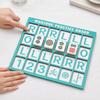 Huaqianguhh Mahjong Practice Board with RLO Charleston Guide & 24 Slots, 3D Printed Solo Trainer, American Strategy Aid for Home Learning Beginners