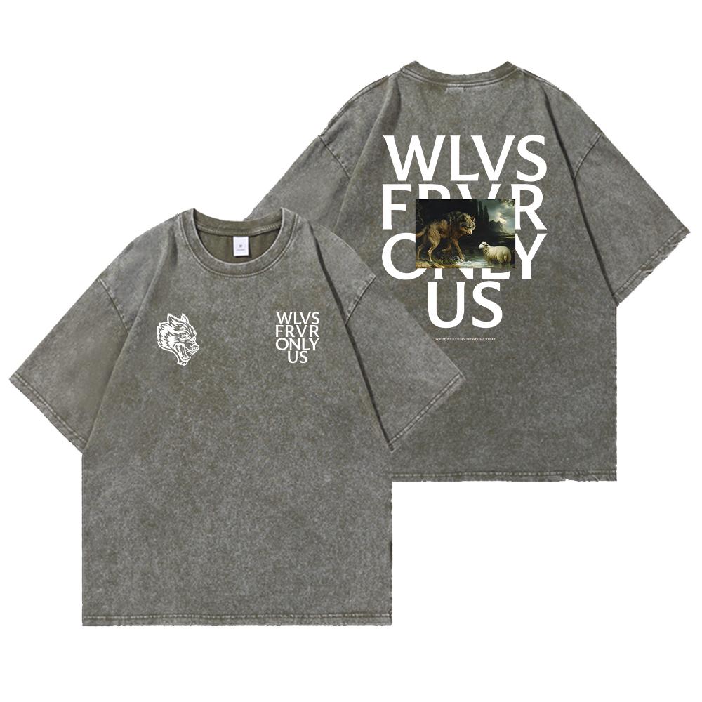 Darc Wolves Sport Vintage Washed T-shirty Siłownia Kulturystyka Oversized Mężczyźni Odzież Letnia Fitness TEE Ćwiczenia Darc Sport T-shirty