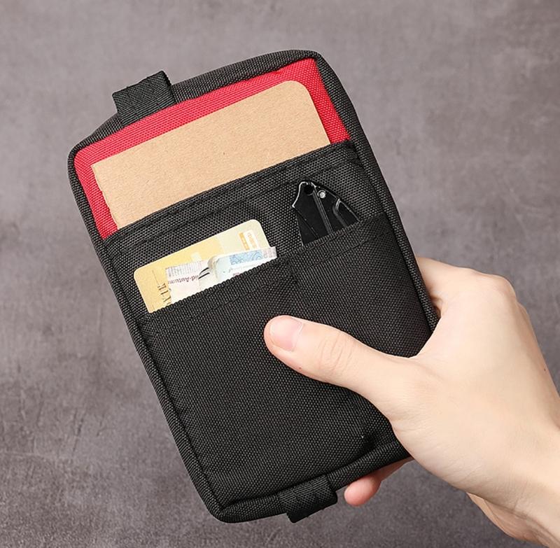 Tactically Storage Pouch Mini Portable Coin Purse Wallets Travel Zipper Belt Bag