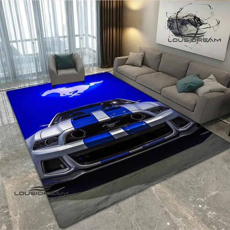 3D M-Mustang car logo printed carpet kitchen mats Non -slip carpet outdoor carpets area rug bedroom decor birthday gift