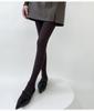 Herbst-Winter Silberfaden Schimmer Grau Schlankmachende Strumpfhosen, Schöne Beinstrümpfe, Sexy Schwarze Strumpfhosen