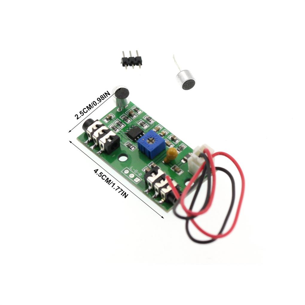 Microphone Amplifying Module Portable Reusable Gain Adjustable Headset Signal Audio Pickup Circuit Board Components