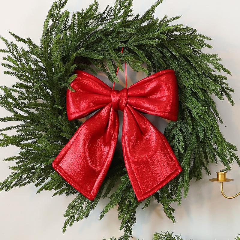 Soft Velvety Fabric Bowknot Christmas Tree Ornament For Mantels Wedding Festival Celebration Decoration