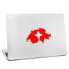 Tri Koshki KCS311 Autoaufkleber mit Karte der Schweiz-Flagge, PVC, bunte Aufkleber auf Auto, Motorrad, Laptop, Gepäck