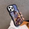 ZZZ Belle Phone Case for iPhone 17 16 15 14 13 12 11 Air Pro Max Plus Black Soft TPU Wavy Edge Cover