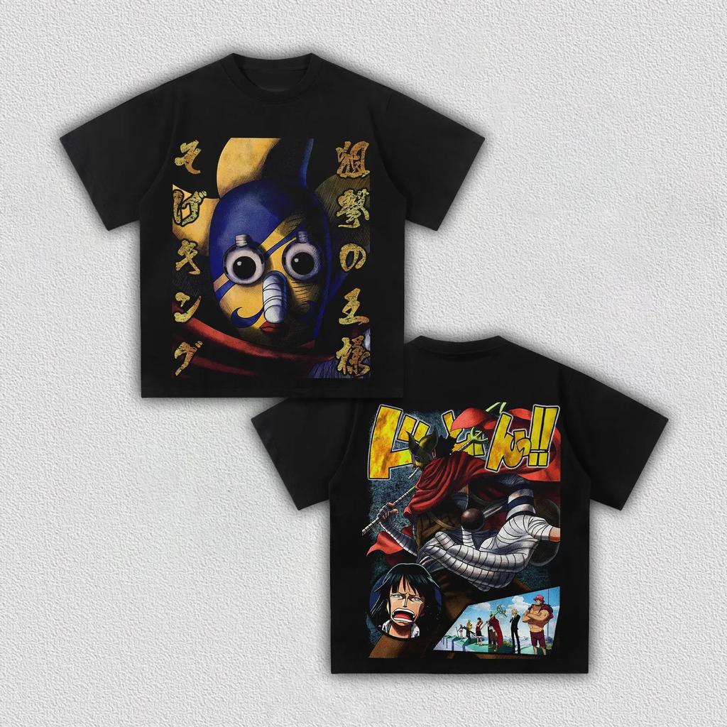 One Piece Anime T-Shirt Unisex Damen Baumwolle Kurzarm T-Shirts Sommer Luffy Zoro Sanji Grafikdruck Streetwear Lässig Yk