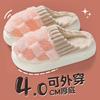 Cotton slippers women's winter new home indoor thick bottom warm home non-slip wool slippers women