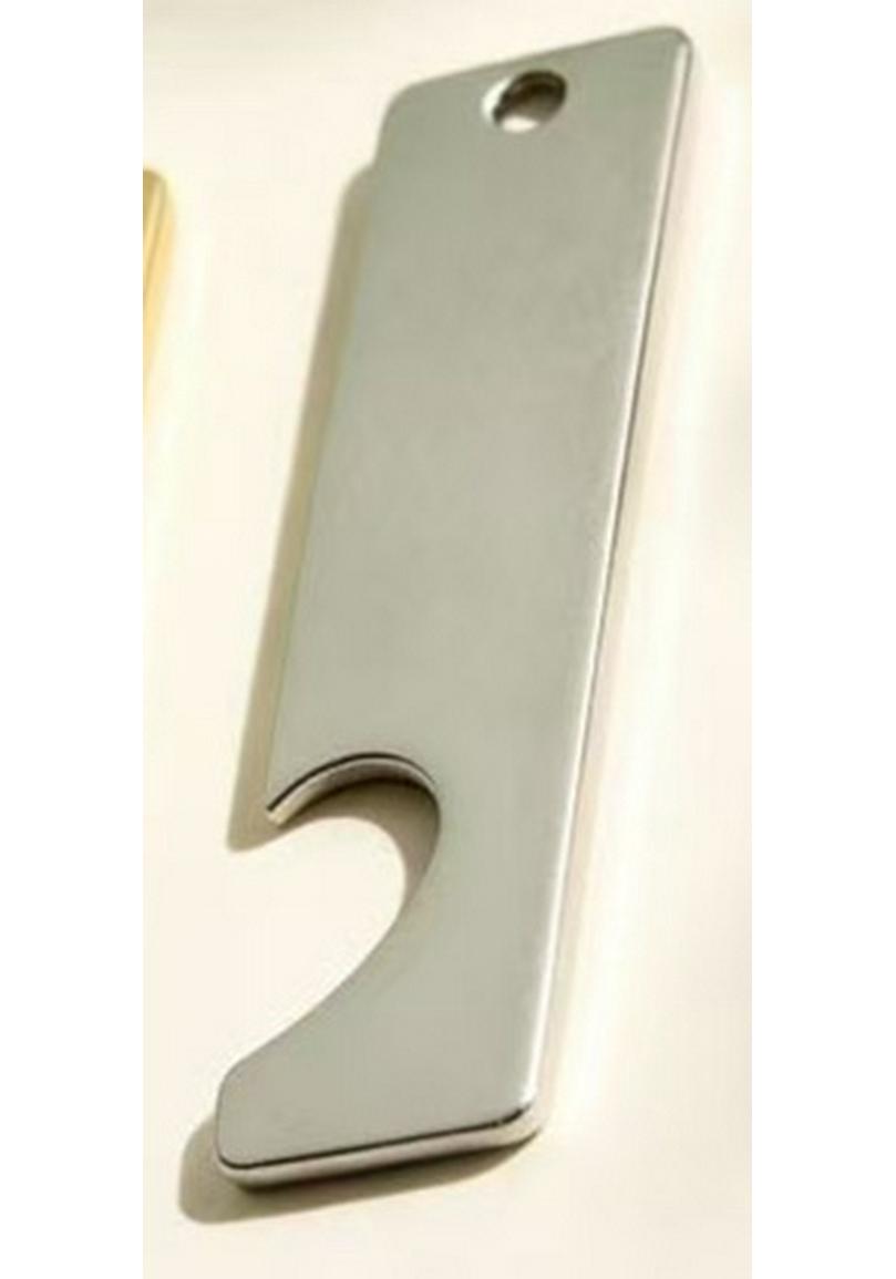 Stainless Steel Rectangular Half-Heart Pendant 50x12mm