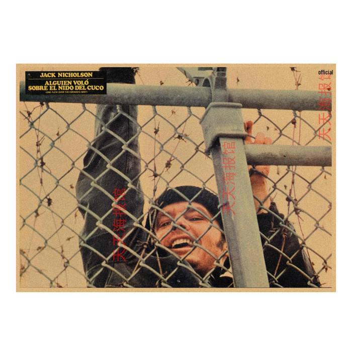 

One Flew Over the Cuckoo s Nest Film Poster - Kraft Paper Mural for Bar/Cafe 29.7X42cm(A3 size）