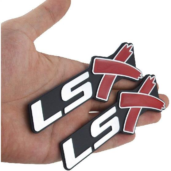 Chrome Red LSX Fender Emblem Decal Badge Nameplate Letter 3D Raised Strong Adhesive Fit for 1500 2500 3500 (Pair)