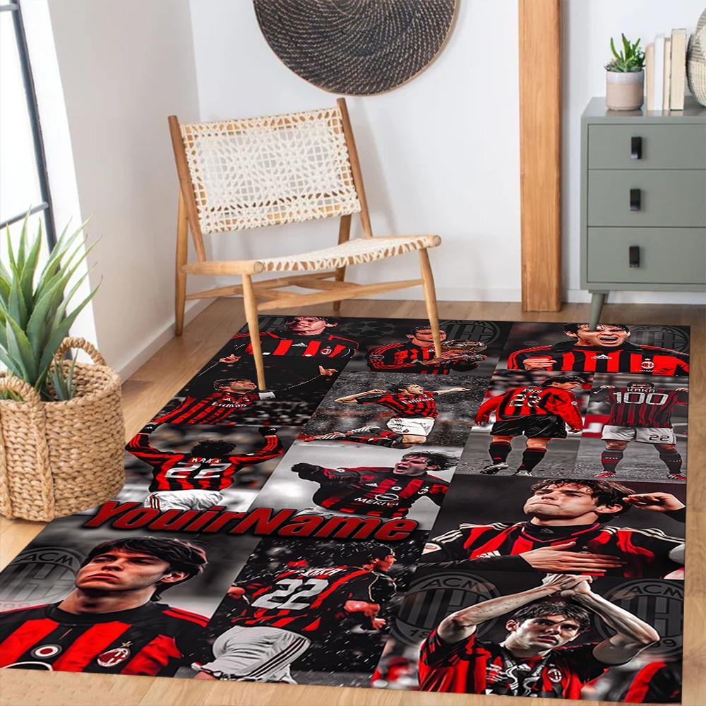 Ac Milan Customize Text Floor Rug Office Rug Suitable for Decorate room Foyer Outdoor Dormitory Anti-slip Rug Decorate Offices