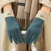 Gloves Women's Winter Velvet Warm Cute Cold Touch Screen Riding Driving New Velvet Gloves