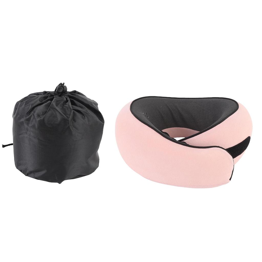 Memory Foam Travel Neck Pillow U Shaped Portable Neck Support Pillow with Adjustable Hook and Loop F