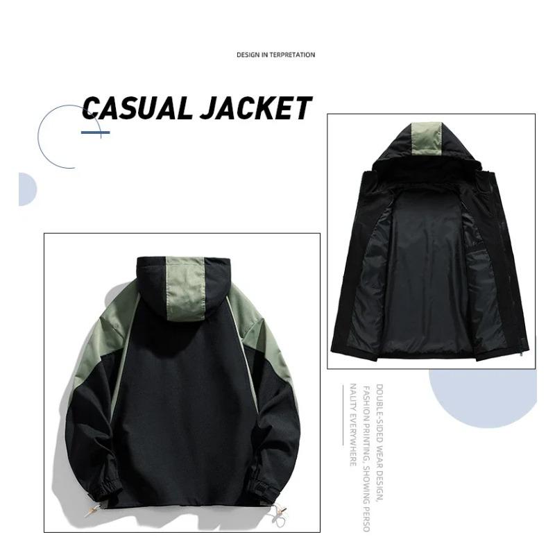 Men Hoodie Jacket Loose Outerwear Plus Size M-8XL Hiking Sportswear Mens Casual Breathable Jackets Male Windbreaker Hoodies Coat