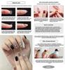 Diy Presson Nail Tips With Black Shimmer Water Diamoans And Fourpoint Star Accent For Night Out And Party