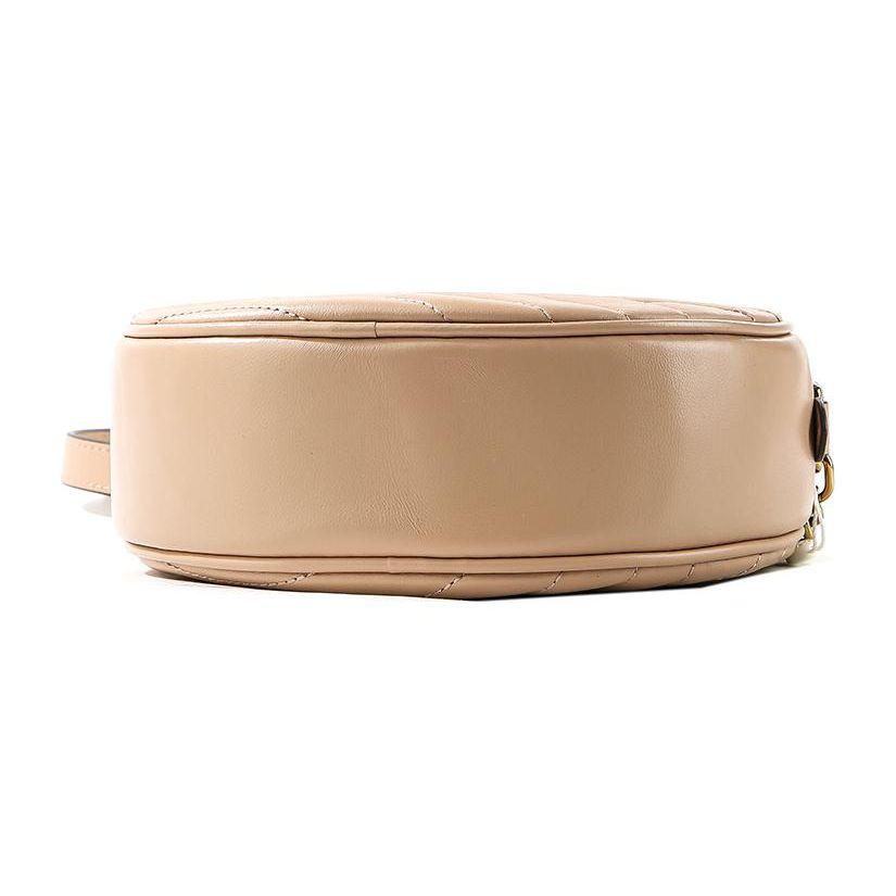 Tory Burch Kira Herringbone Quilted Chain Zip Closure Lambskin Round Bag Crossbody Shoulder Bag Women Bags Pink 80975-292