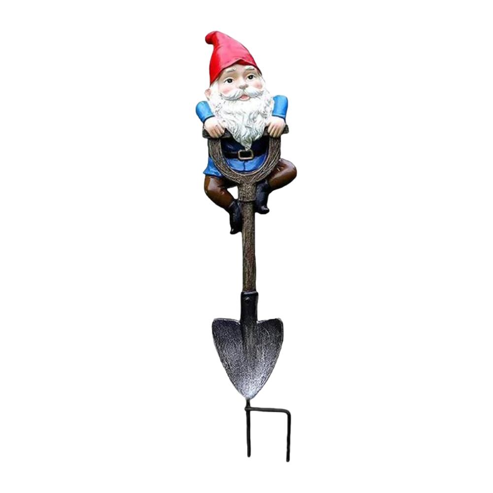 Creative Frog Rabbit Turtle Gnome Shovel Outdoor Garden Bonsai Craft Decorations Resin for Yard Lawn Patio Outside Backyard