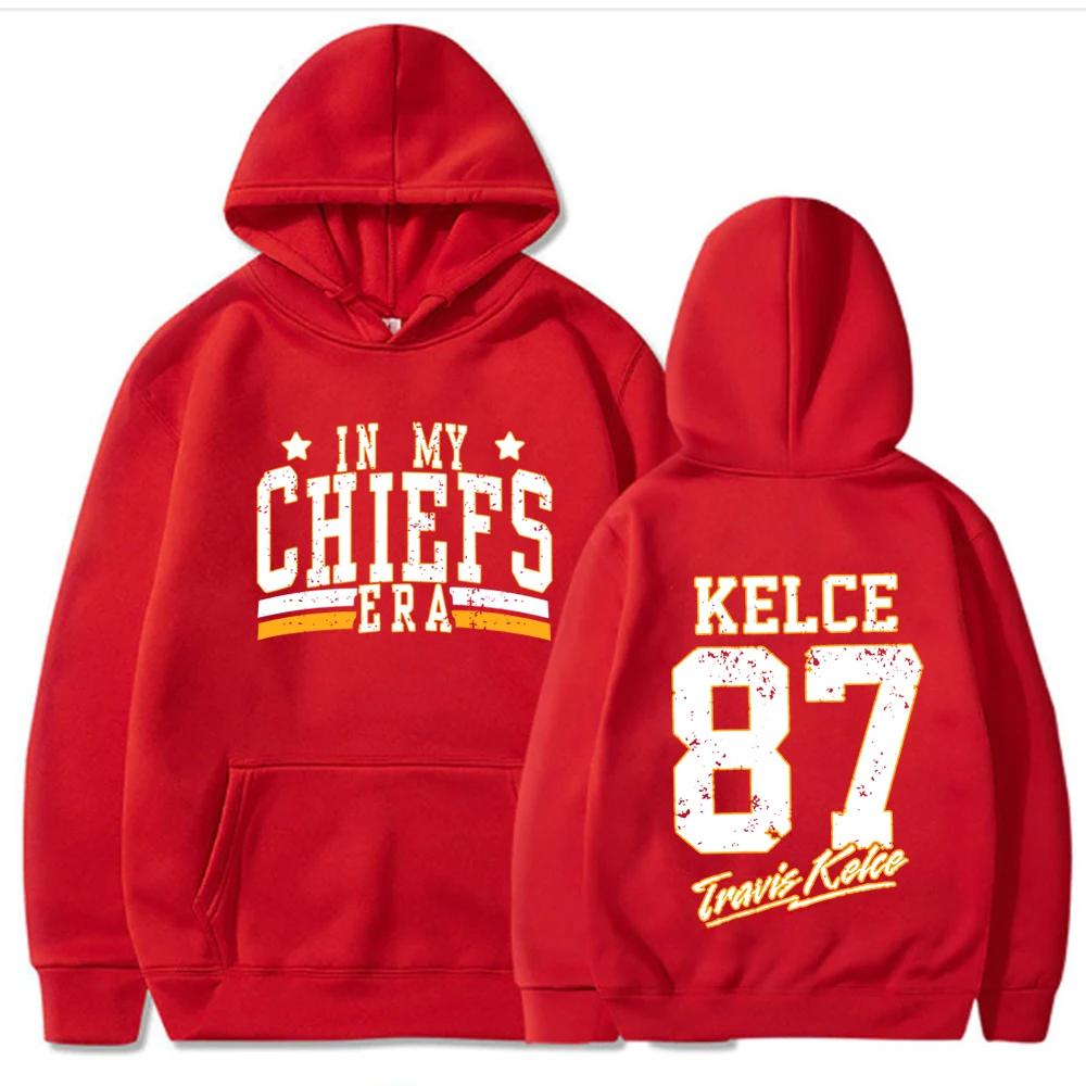 Herbst und Winter Vintage My Chiefs Ära Pullover Kelce 87 Amerika Sportshirt The Era Tour Pullover Streetwear warmes Oberteil Jacke
