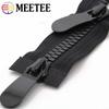 Meetee 8# 15# 70-150cm Open-End Resin Zippers Single Auto Lock Long Zips for Down Jacket Bags Tent Garment Sewing Accessories