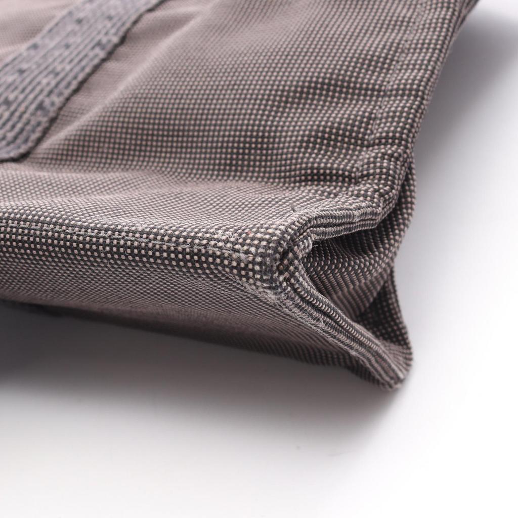 Used HERMES HerlineMM Tote Bag canvas Nylon canvas Gray Used unisex