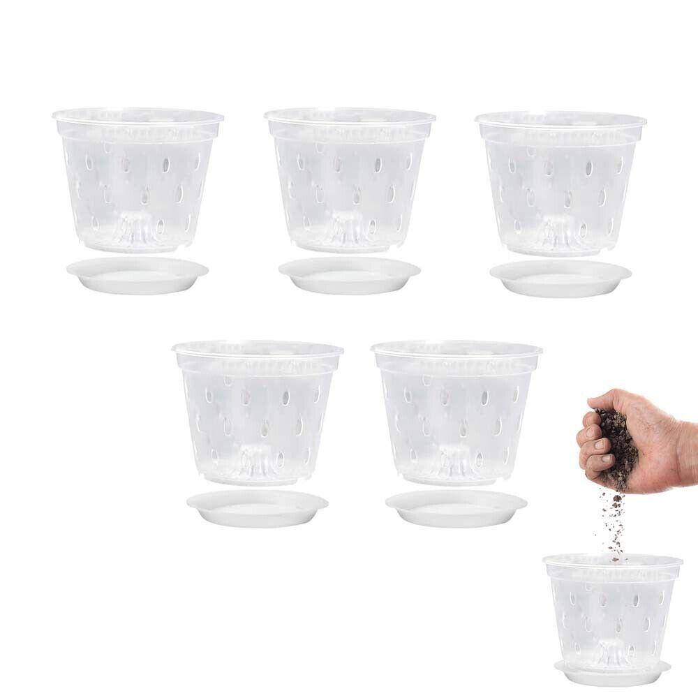 1PC Root Control Transparent Flower Pot Hydroponic Basket Green Plant  for Home Garden