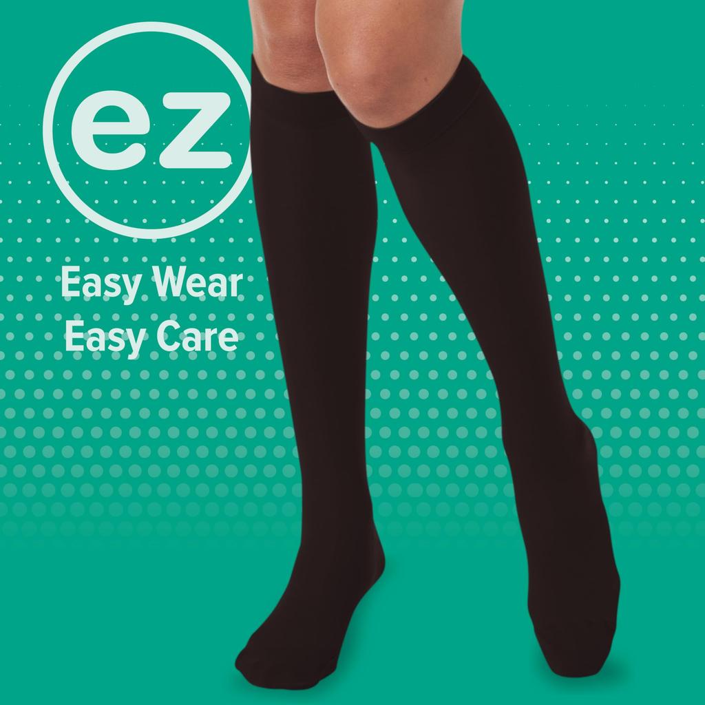 Juzo Naturally Sheer Kompressions-Kniestrümpfe Kurz Geschlossene Zehen Beige von Juzo 15-20mmHg, II,