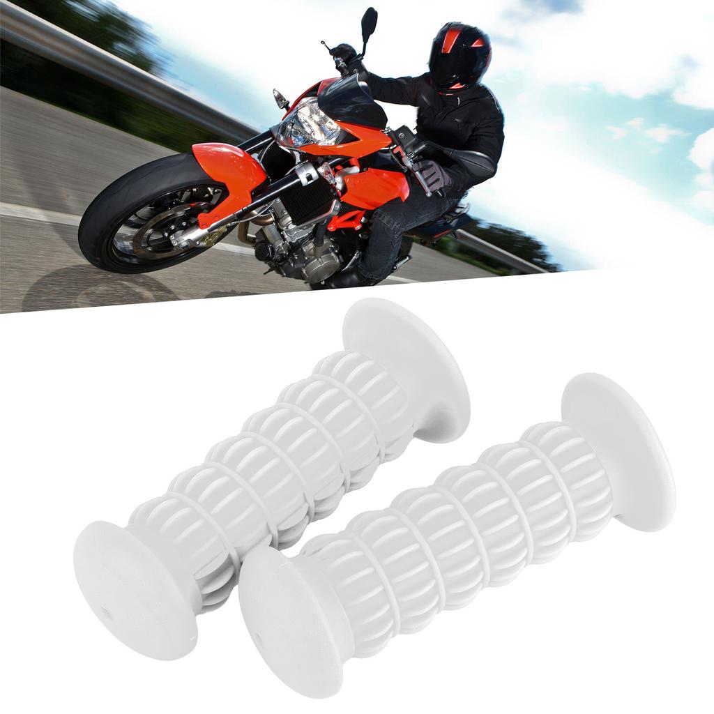 Uniwersalny Gumowy Uchwyt Rękojeści Motocyklowej Kierownica Motocyklowa 25?28mmBiały