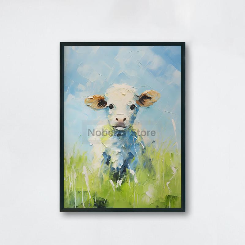 Cute Baby Animal Nursery Posters Cute Wildlife Prints Canvas Oil Painting Woodland Wall Art Pictures Home Kids Room Decoration