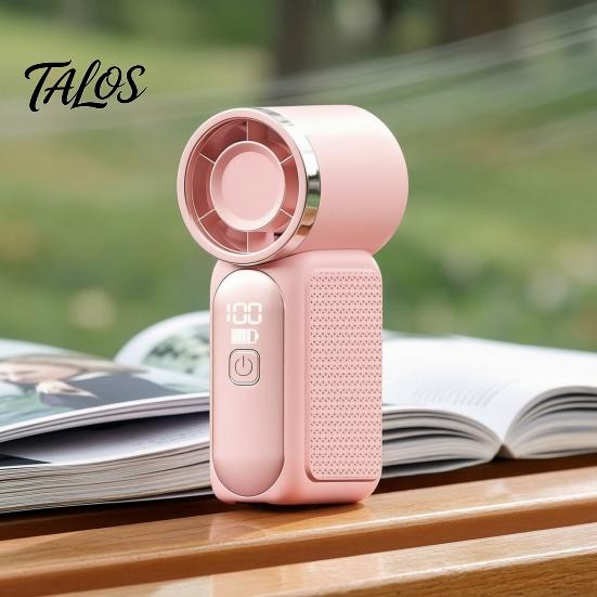 Handheld Fan for Summer Portable with Digital Display, Multi-Speed Adjustable Wind Cooling Rechargeable Mini Outdoor Travel Commuting, USB Personal