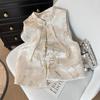 Real Shot Improved Handmade Buckle Small Stand-up Collar High-end Jacquard Woven Gold Satin Vest Top