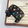 Exaggerated Shell Bracelets Resin Open Bracelet Bohemian Beach Rhinestone Bangle  Fashion